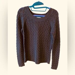 Loft Dark Brown Women's Patterned Sweater